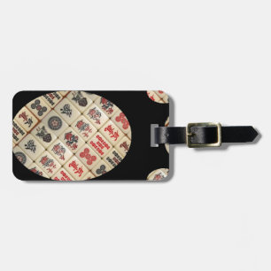 Mahjong tiles luggage tag