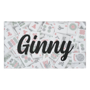 Mahjong Tiles Magnetic Large Name Tag