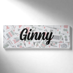 Mahjong Tiles Magnetic Name Tag