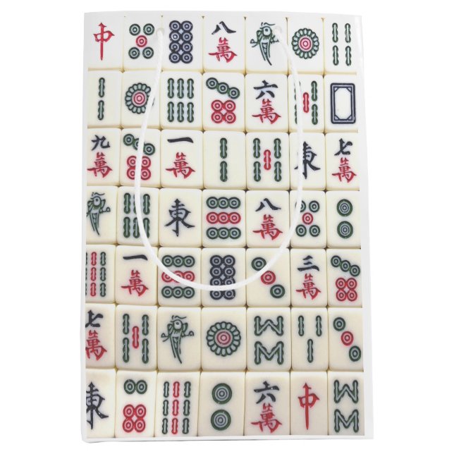 Mahjong Tiles Medium Gift Bag (Front)