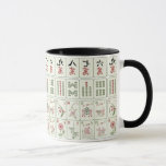 Mahjong Tiles Mug<br><div class="desc">Drink your hot beverages in style with this customisable Mahjong Tiles Mug. You can customise the interior colour/handle colour (shown in black) by clicking on "CUSTOMIZE" and choosing a different colour. Available in all styles and options. Makes a great gift for a variety of occasions. This image also appears on...</div>