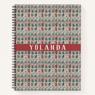 Mahjong Tiles Pattern Personalised Notebook