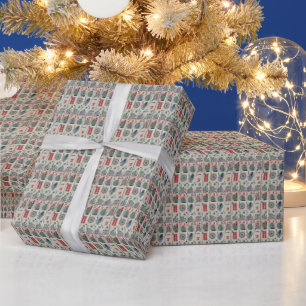Mahjong Tiles Pattern Wrapping Paper