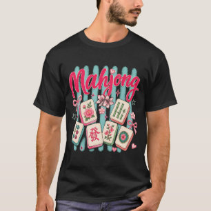 Mahjong Tiles Preppy Pink Coquette Mah Jongg Playe T-Shirt