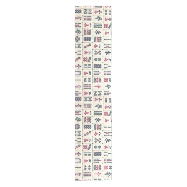 Mahjong Tiles Short Table Runner (Front)