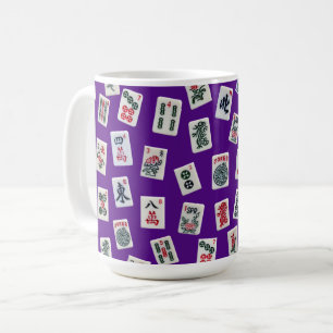 MahJong tiles (symbols) on purple Coffee Mug