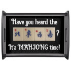 Mahjong tray with news in directional tiles