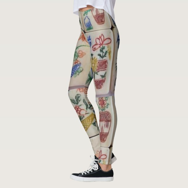 Mahjong White Leggings  (Left)