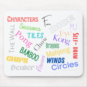 Mahjong Words Mouse Pad