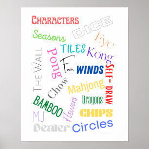 Mahjong Words Poster
