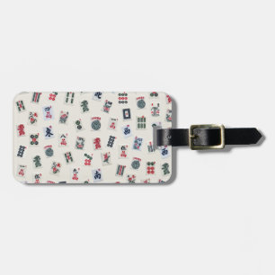 MahJongg tiles symbols design on badge Luggage Tag