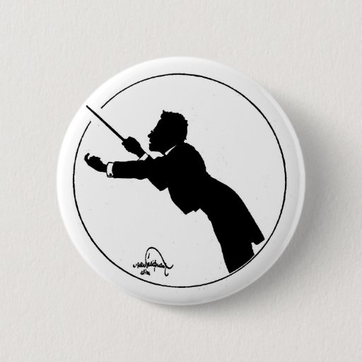 Image of Mahler Conducting 6 Cm Round Badge