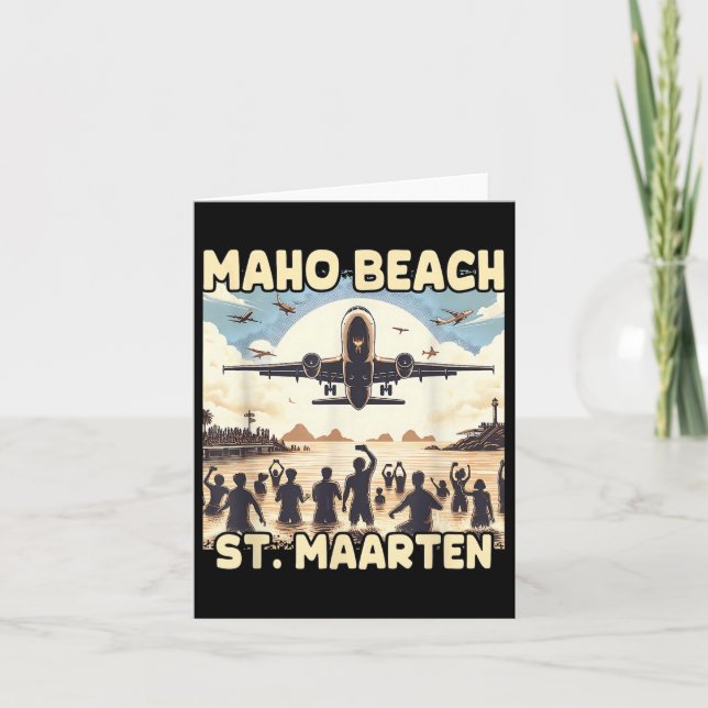 Maho Beach St. Maarten  Card (Front)