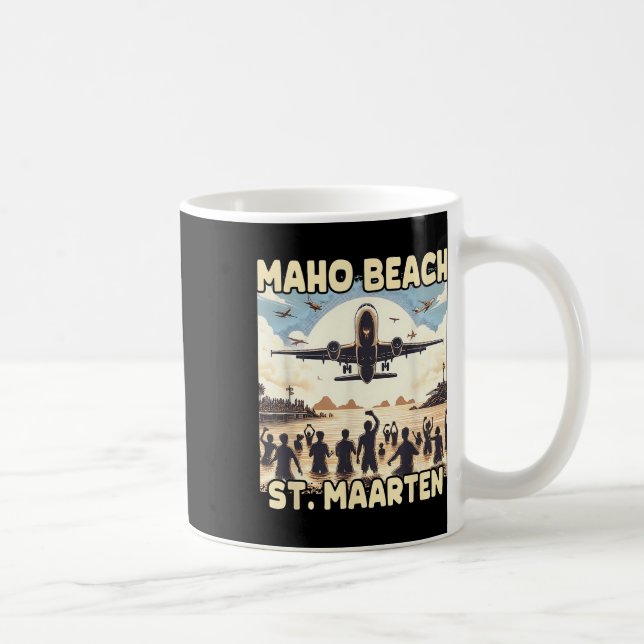 Maho Beach St. Maarten  Coffee Mug (Right)