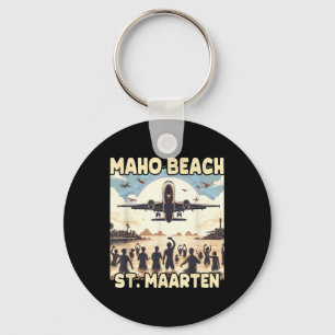 Maho Beach St. Maarten  Key Ring