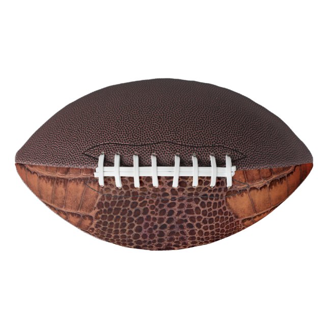Mahogany Alligator Classic Reptile Leather (Faux) American Football (Front)