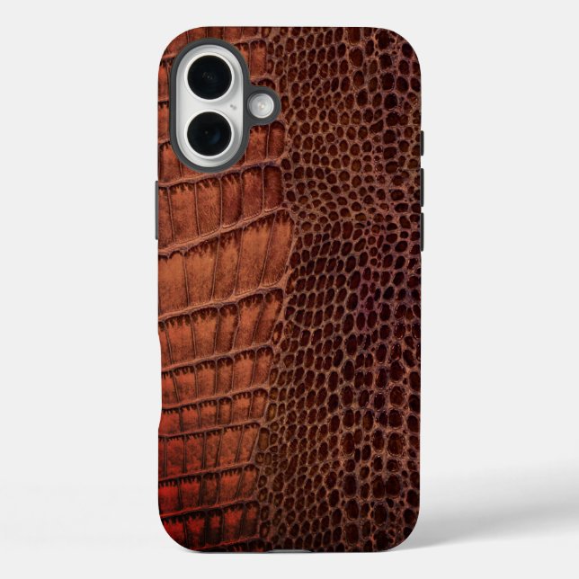 Mahogany Alligator Classic Reptile Leather (Faux) Case-Mate iPhone Case (Back)