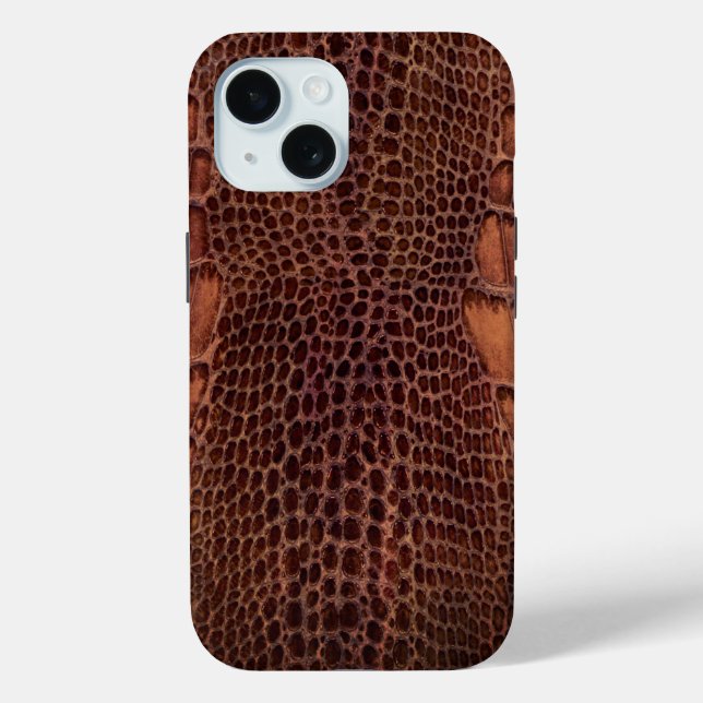 Mahogany Alligator Classic Reptile Leather (Faux) Case-Mate iPhone Case (Back)
