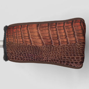 Mahogany Alligator Classic Reptile Leather (Faux) Golf Head Cover