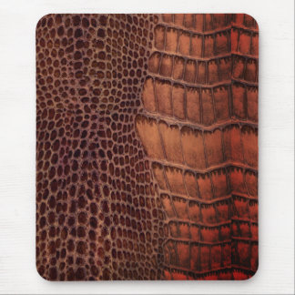 Mahogany Alligator Classic Reptile Leather (Faux) Mouse Mat