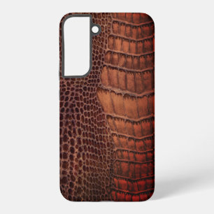 Mahogany Alligator Classic Reptile Leather (Faux) Samsung Galaxy Case