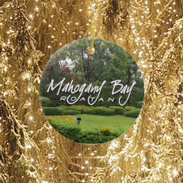 Mahogany Bay, Roatan, Honduras Ceramic Tree Decoration (Creator Uploaded)