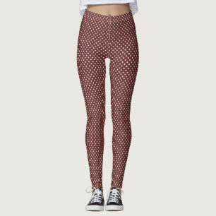 Mahogany Bliss Polka Dots Leggings