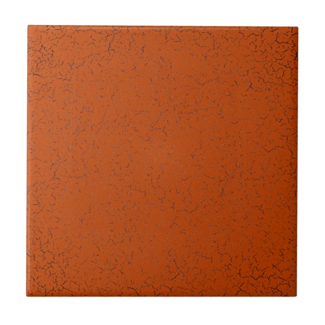 Mahogany Brown Crackle Glaze Solid Colour Tile (Front)