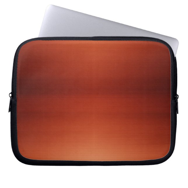 Mahogany Brushed Metal Laptop Sleeve (Front)