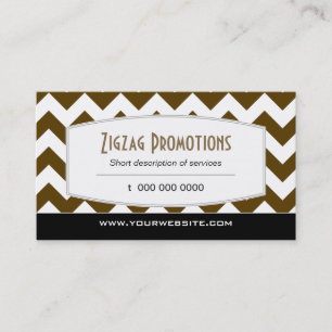 Mahogany Chevron Business Card