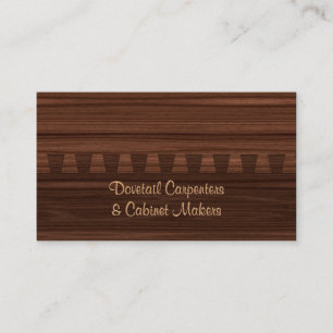 Mahogany coloured dovetail joint business card