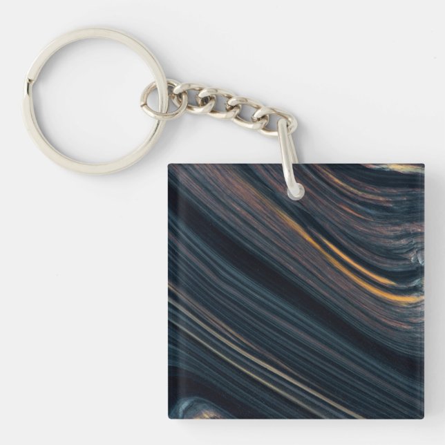 Mahogany Goldsheen Obsidian Key Ring (Front)
