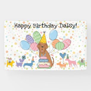 Mahogany Neapolitan Mastiff Dog Birthday Banner