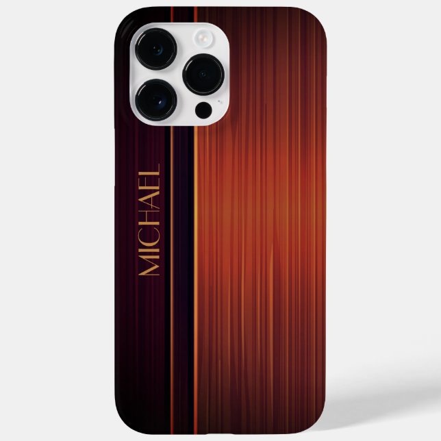 Mahogany Textured Style Personalised Name Case-Mate iPhone Case (Back)