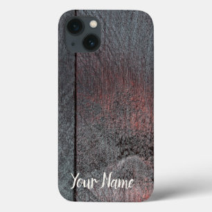 Mahogany wood background used look iPhone 13 case