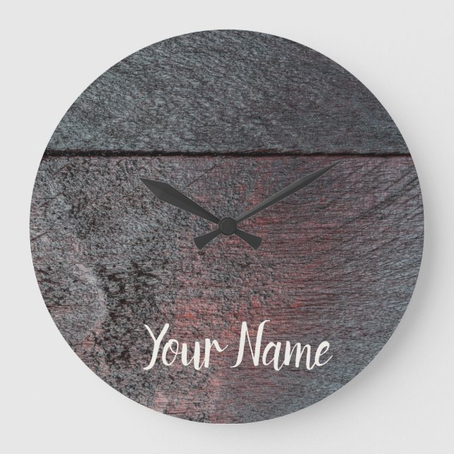 Mahogany wood background used look large clock (Front)