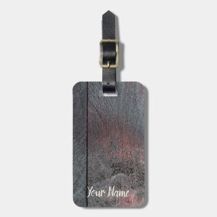 Mahogany wood background used look luggage tag