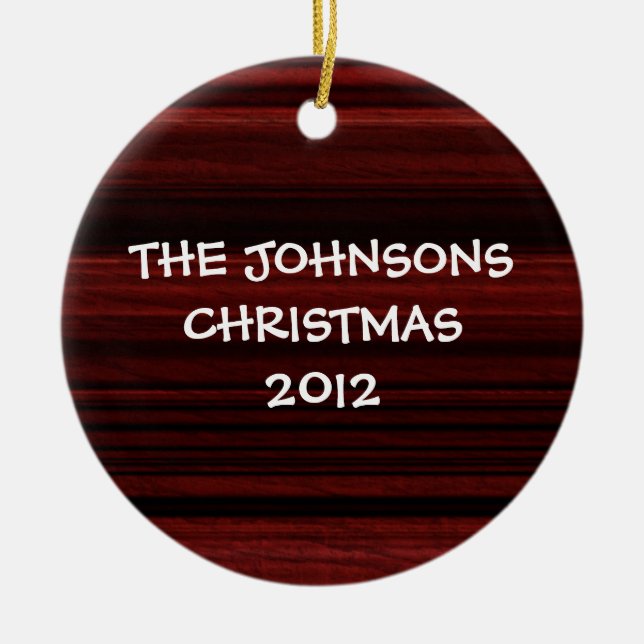 Mahogany Wood Ceramic Tree Decoration (Front)
