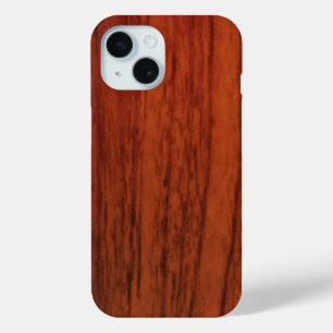 Mahogany Wood Print iPhone 15 Case
