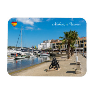 Mahon harbor and paseo maritimo - Menorca, Spain Magnet