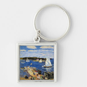 Mahone Bay by William Glackens Key Ring