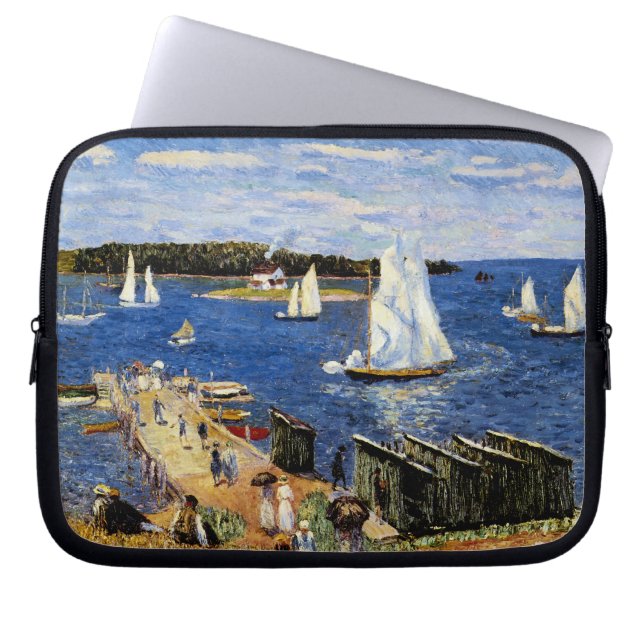 Mahone Bay by William Glackens Laptop Sleeve (Front)
