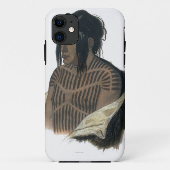 Mahsette-Kuiuab, Chief of the Cree Indians, plate Case-Mate iPhone Case (Back)