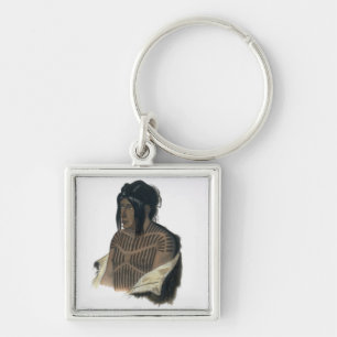 Mahsette-Kuiuab, Chief of the Cree Indians, plate Key Ring