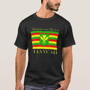 Mahukona Beach Hawaii Islands Hawaiian Flag Beach T-Shirt