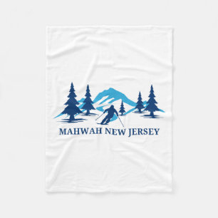 Mahwah new jersey ski resort skiing skier fleece blanket
