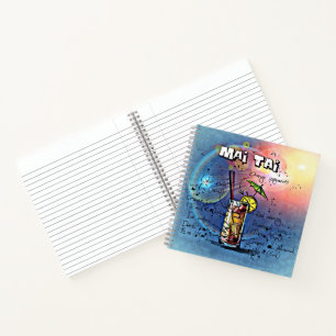 Mai Tai Cocktail (#4 of 12 Drink Recipe Sets) Notebook
