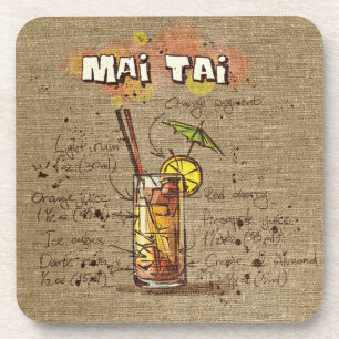 Mai Tai Cocktail Drink Coaster