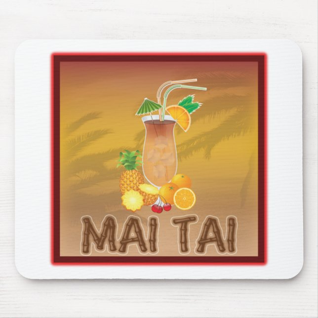 Mai Tai Cocktail Mouse Mat (Front)