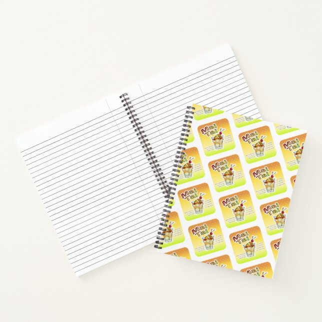 MAI TAI COCKTAIL RECIPE ART NOTEBOOK (Inside)